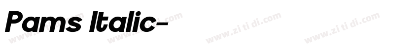 Pams Italic字体转换 Pams Italic字体转换